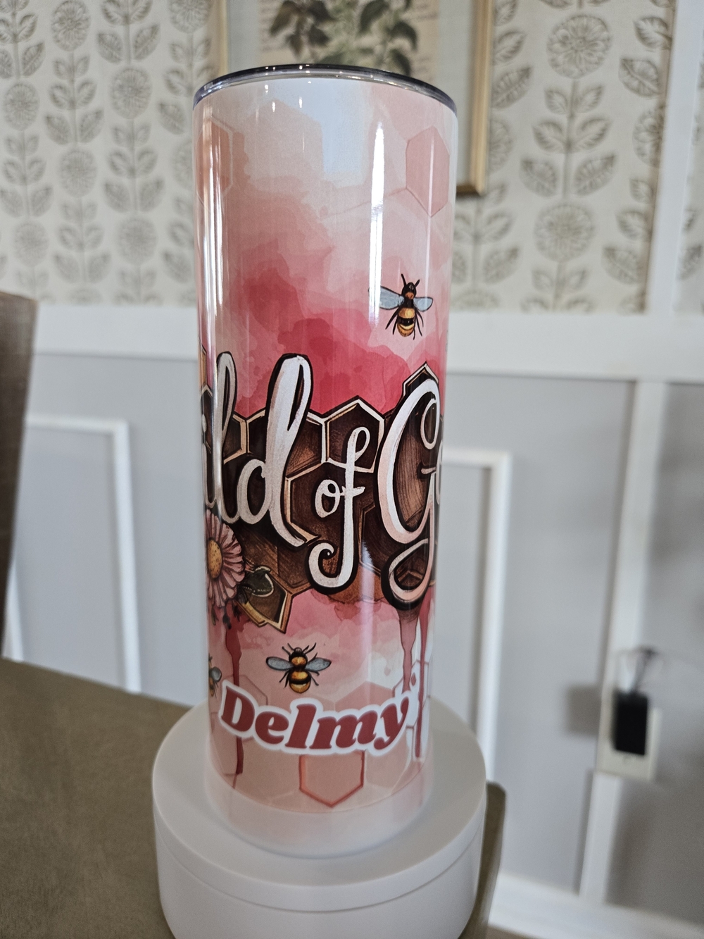 Pink Ombre Bee Stainless Tumbler - Home Accents